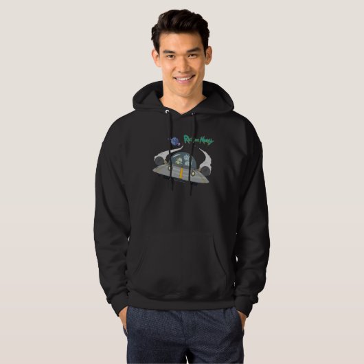 RICK UND MORTY™ | Abfliegen im Raumschiff Hoodie (Vorne ganz)