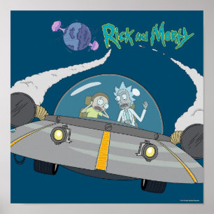 RICK UND MORTY™   Abfliegen im Raumschiff Poster