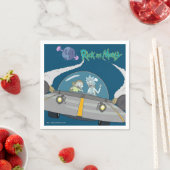 RICK UND MORTY™ | Abfliegen im Raumschiff Serviette (Beispiel)