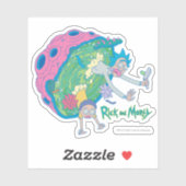 RICK UND MORTY™ | Absturz vom infizierten Portal Aufkleber (Blatt)