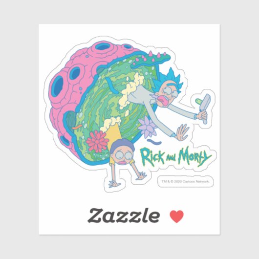 RICK UND MORTY™ | Absturz vom infizierten Portal Aufkleber (Blatt)
