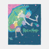 RICK UND MORTY™ | Absturz vom infizierten Portal Fleecedecke (Vorderseite)