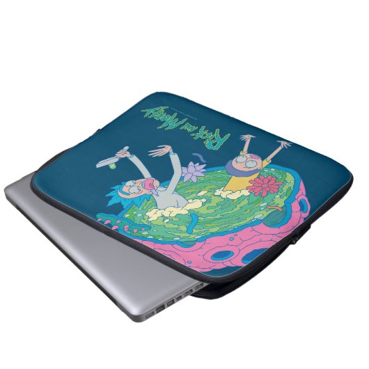 RICK UND MORTY™ | Absturz vom infizierten Portal Laptopschutzhülle (Vorne Knopf)