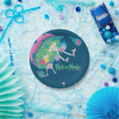 RICK UND MORTY™ | Absturz vom infizierten Portal Pappteller (Party)