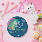 RICK UND MORTY™ | Absturz vom infizierten Portal Pappteller (Party)