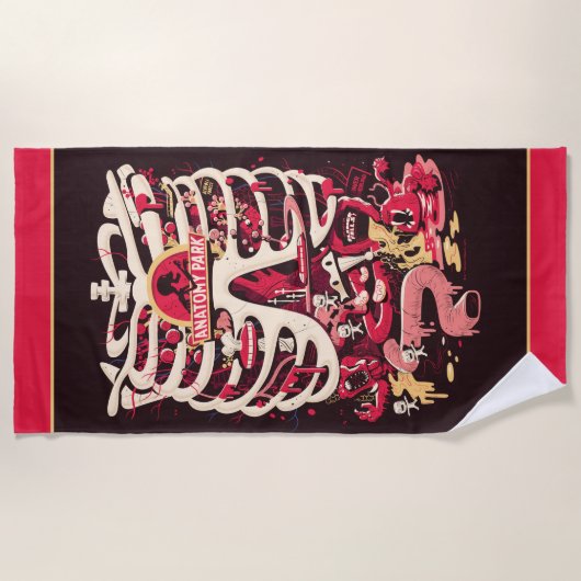 RICK UND MORTY™ | Anatomie Park Rib Cage Strandtuch (Vorderseite)