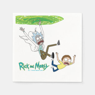 RICK UND MORTY™ Ausscheiden aus dem Portal Serviette