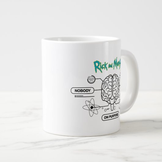 RICK UND MORTY™ | Backup-Gehirn herunterladen Jumbo-Tasse (Vorderseite Rechts)