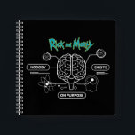 RICK UND MORTY™ | Backup-Gehirn herunterladen Notizblock<br><div class="desc">Rick und Morty | Karo diese Grafik mit einem Zitat aus,  das lautet: "Niemand existiert zu seinem Zweck".</div>