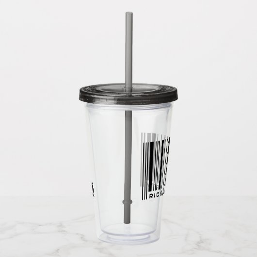 Rick und Morty Bar Code Graphic Acryltrinkbecher (Rechts)
