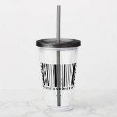 Rick und Morty Bar Code Graphic Acryltrinkbecher (Vorderseite)