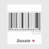 Rick und Morty Bar Code Graphic Aufkleber (Blatt)