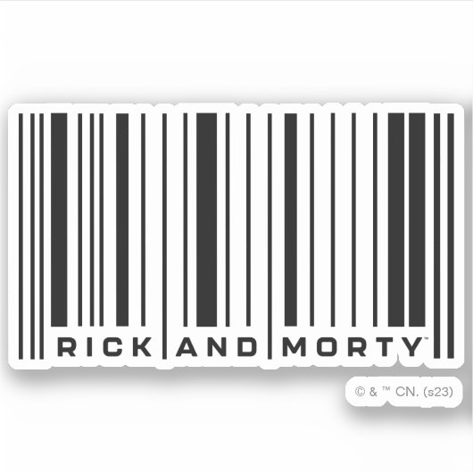 Rick und Morty Bar Code Graphic Aufkleber (Vorderseite)