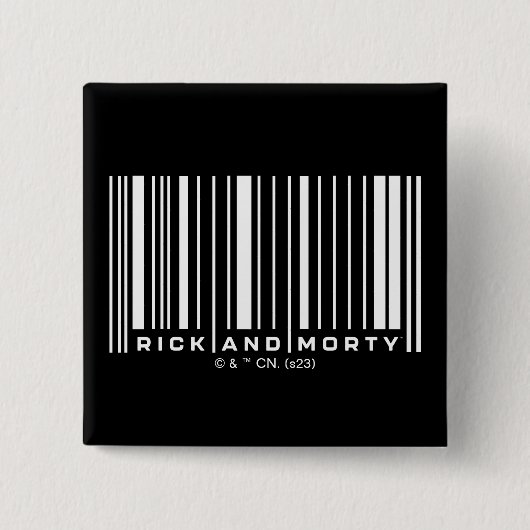 Rick und Morty Bar Code Graphic Button (Vorderseite)