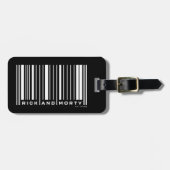 Rick und Morty Bar Code Graphic Gepäckanhänger (Vorderseite horizontal)