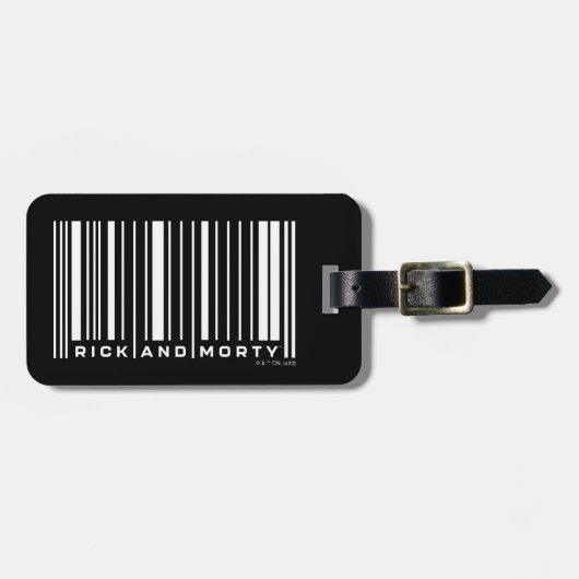 Rick und Morty Bar Code Graphic Gepäckanhänger (Vorderseite horizontal)
