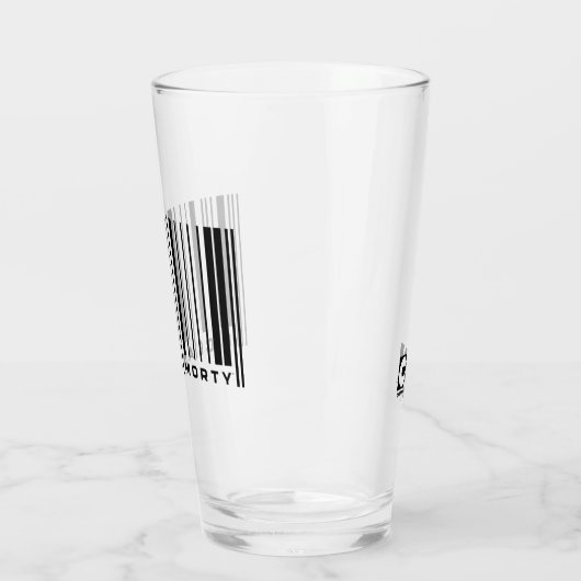 Rick und Morty Bar Code Graphic Glas (Links)