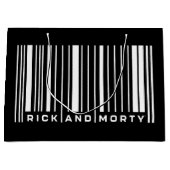 Rick und Morty Bar Code Graphic Große Geschenktüte (Vorderseite)