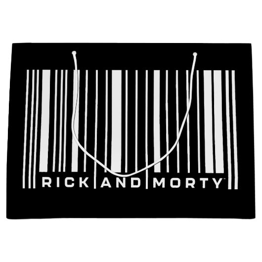 Rick und Morty Bar Code Graphic Große Geschenktüte (Vorderseite)