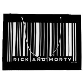 Rick und Morty Bar Code Graphic Große Geschenktüte (Rückseite)