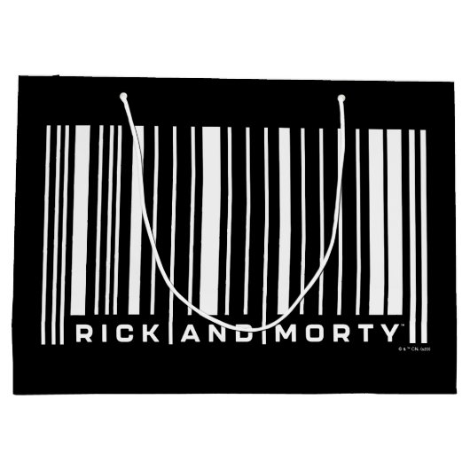 Rick und Morty Bar Code Graphic Große Geschenktüte (Rückseite)