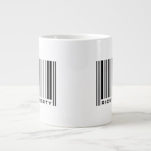Rick und Morty Bar Code Graphic Jumbo-Tasse (Vorderseite)