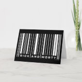 Rick und Morty Bar Code Graphic Karte (Vorderseite)
