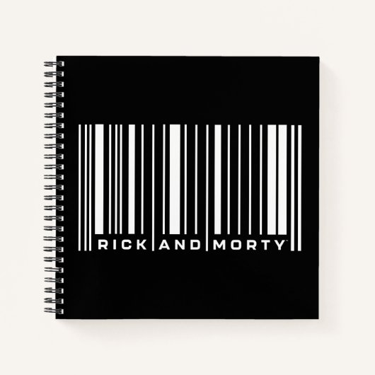 Rick und Morty Bar Code Graphic Notizblock (Vorderseite)