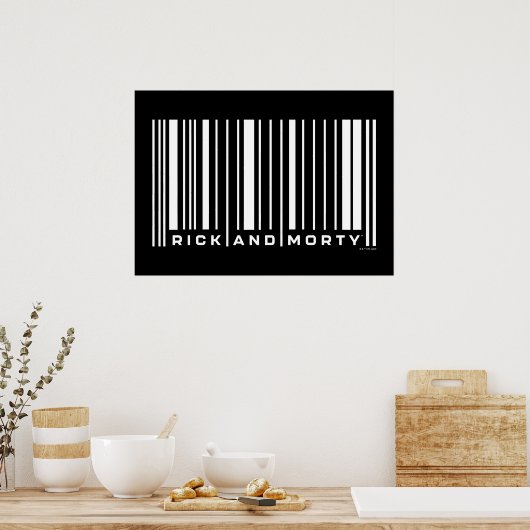 Rick und Morty Bar Code Graphic Poster (Küche)