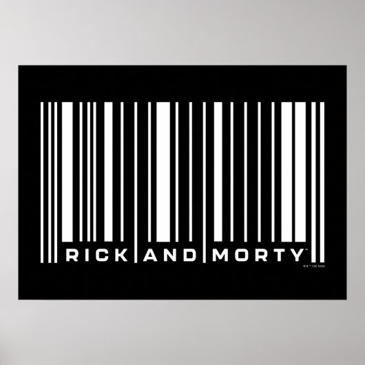 Rick und Morty Bar Code Graphic Poster (Vorne)
