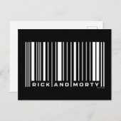 Rick und Morty Bar Code Graphic Postkarte (Vorne/Hinten)