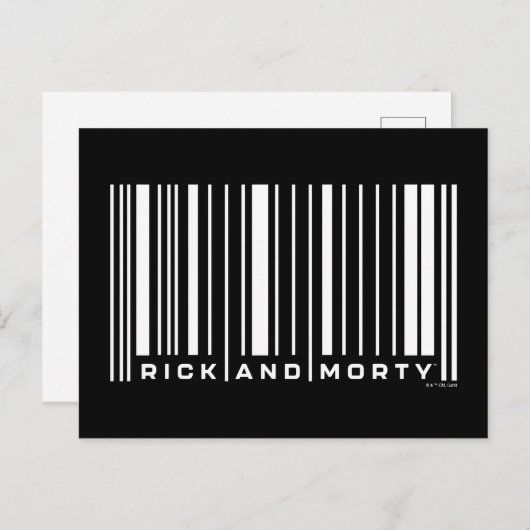 Rick und Morty Bar Code Graphic Postkarte (Vorne/Hinten)