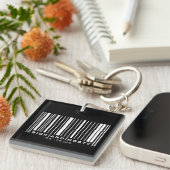 Rick und Morty Bar Code Graphic Schlüsselanhänger (Vorderseite rechts)