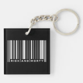 Rick und Morty Bar Code Graphic Schlüsselanhänger (Rückseite)