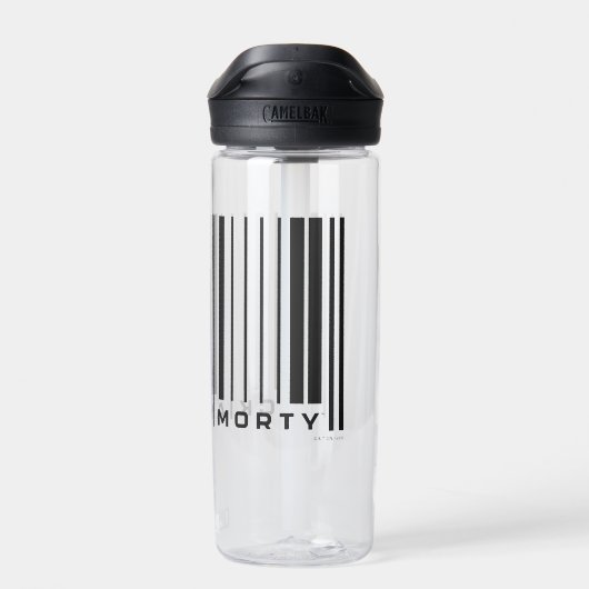 Rick und Morty Bar Code Graphic Trinkflasche (Rückseite)