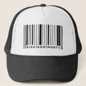 Rick und Morty Bar Code Graphic Truckerkappe (Vorderseite)