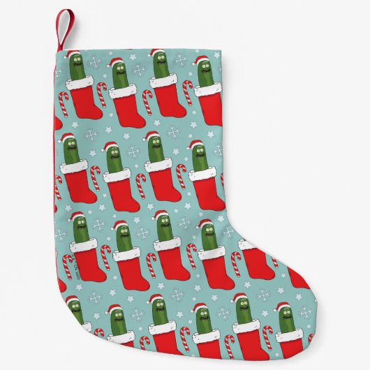 Rick und Morty | Christmas Pickle Rick Pattern Kleiner Weihnachtsstrumpf (Vorderseite)