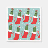 Rick und Morty | Christmas Pickle Rick Pattern Serviette (Vorderseite)