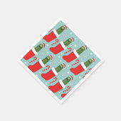 Rick und Morty | Christmas Pickle Rick Pattern Serviette (Ecke)