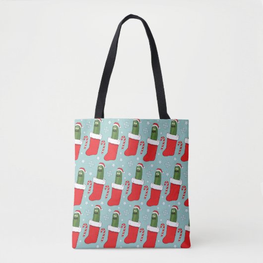 Rick und Morty | Christmas Pickle Rick Pattern Tasche (Vorderseite)
