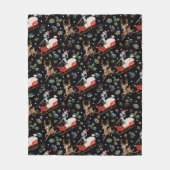 Rick und Morty | Christmas Reindeer Sleigh Pattern Fleecedecke (Vorderseite)