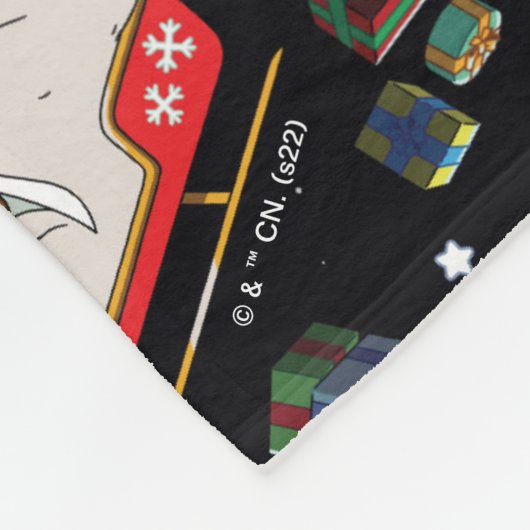 Rick und Morty | Christmas Reindeer Sleigh Pattern Fleecedecke (Ecke)