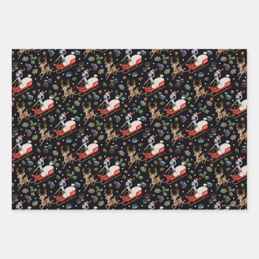Rick und Morty | Christmas Reindeer Sleigh Pattern Geschenkpapier Set (Vorderseite 3)
