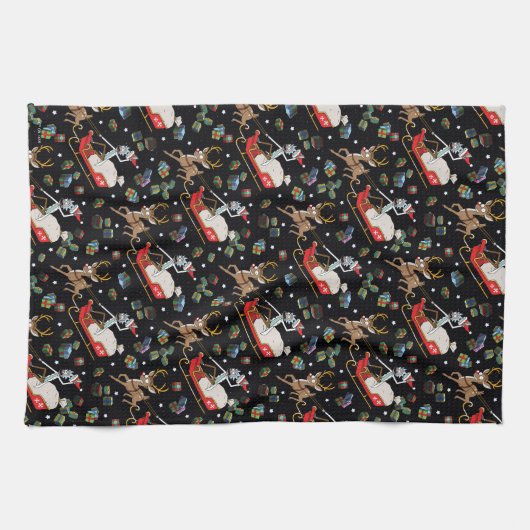 Rick und Morty | Christmas Reindeer Sleigh Pattern Geschirrtuch (Horizontal)