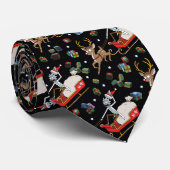 Rick und Morty | Christmas Reindeer Sleigh Pattern Krawatte (Gerollt)