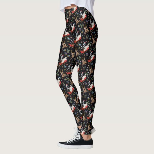 Rick und Morty | Christmas Reindeer Sleigh Pattern Leggings (Links)