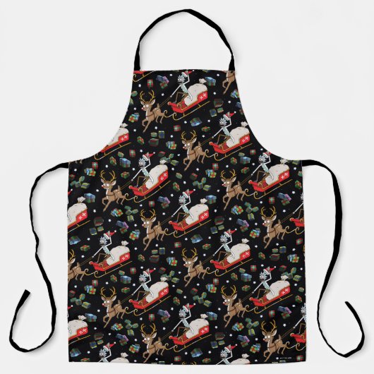 Rick und Morty | Christmas Reindeer Sleigh Pattern Schürze (Vorderseite)
