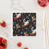 Rick und Morty | Christmas Reindeer Sleigh Pattern Serviette (Beispiel)