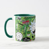 Rick und Morty Collage-Mauspad Tasse (Links)