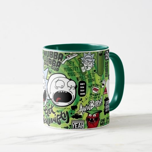 Rick und Morty Collage-Mauspad Tasse (VorderseiteRechts)